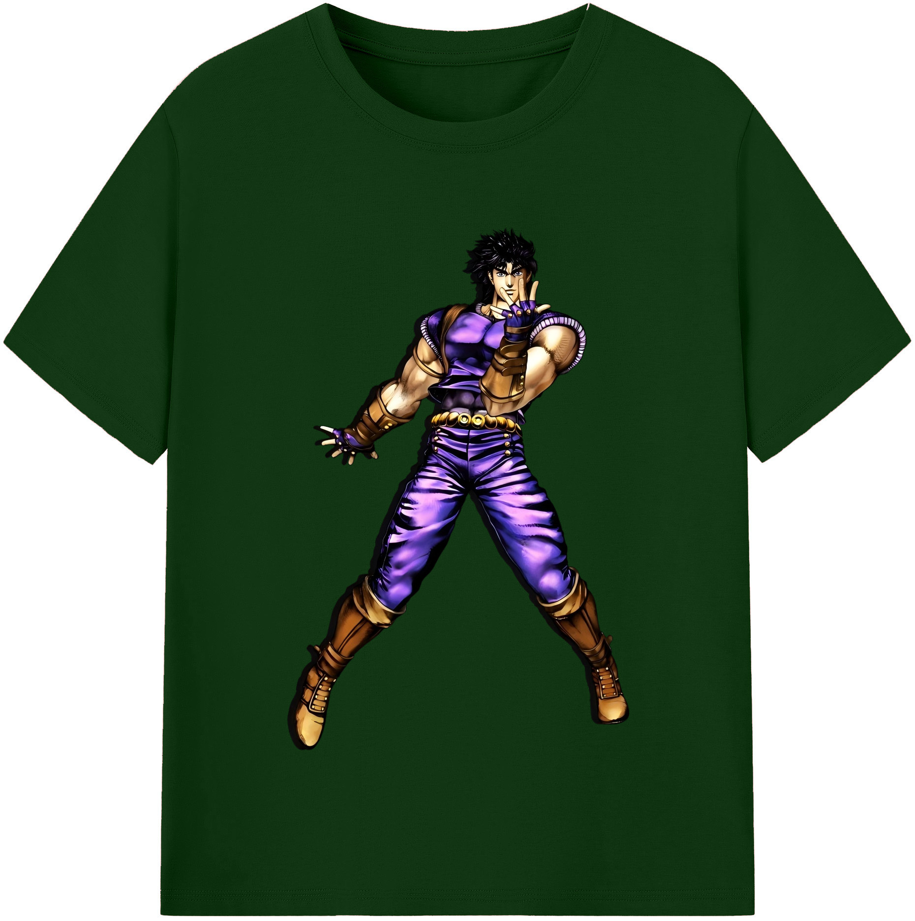 （画像用） ジョジョの奇妙な冒険 /ジョナサン?ジョースター JoJo's Bizarre Adventure Jonathan Joestar 綿100％半袖Tシャツ（フロントプリント）
